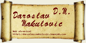 Daroslav Makulović vizit kartica